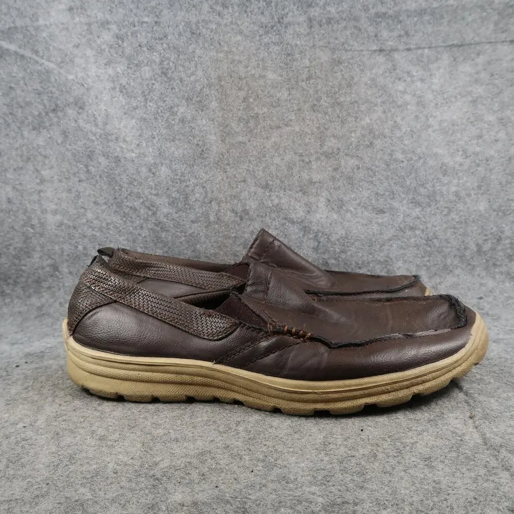 Deer Stags Shoes Mens 8 Casual Slip On Loafer Moc Toe Sneaker Brown Comfort